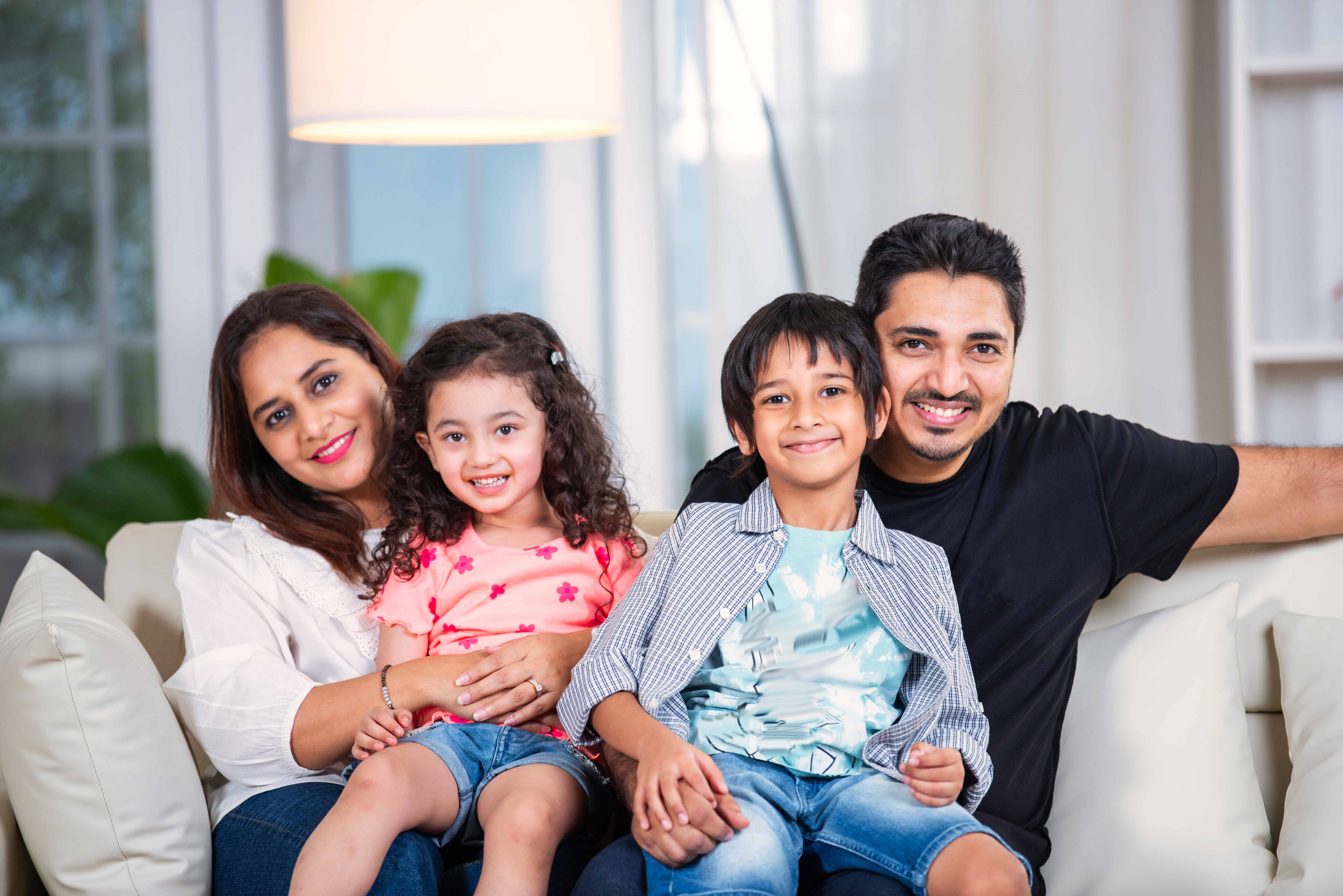Indian family at home